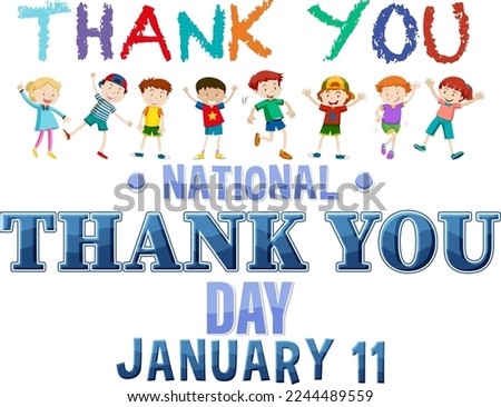 Happy National Thank You Day Banner illustration