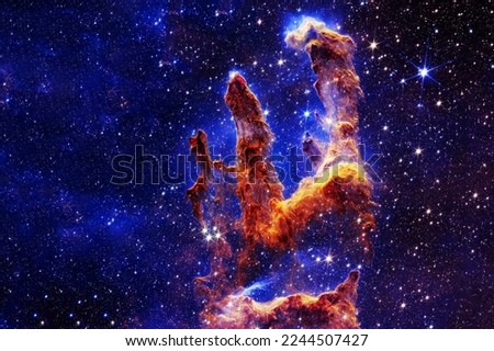 A beautiful galaxy with an unusual shape. Elements of this image furnished by NASA. High quality photo