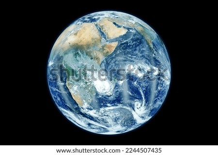 Planet earth on a dark background. Elements of this image furnished by NASA. High quality photo