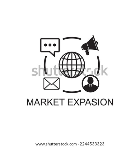 marketing expasion icon , advertising icon