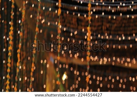 wedding lights and decoration blurred and defocus image 