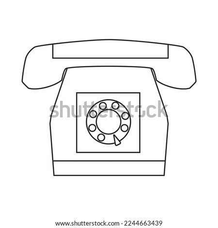 Office communication technology old modern vector icon