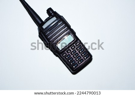 walky talky black on white isolated