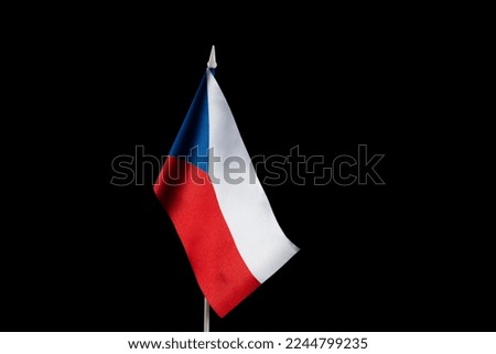 Czech Republic flag isolated on black background. flag symbols of Czech Republic.