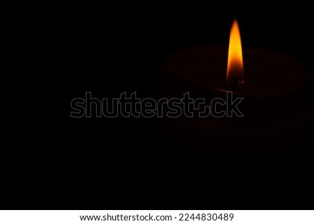 Fire, flame, candle, Red flame of candle in the dark. 