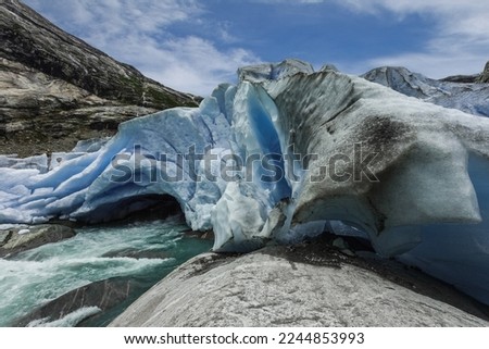 Nigardsbreen is a glacial arm of the large Jostedalsbreen glacier. Nigardsbreen is located about 30 kilometers north of the village of Gaupne in the Jostedalen Valley, Luster, Sogn og Fjordane county.
