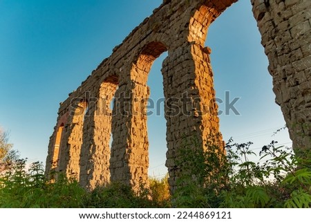 Detail of Architecture of Roman Aqueducts, Rome, Italy
