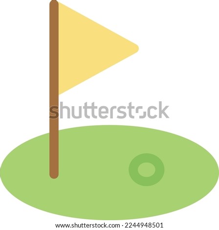 golf Vector illustration on a transparent background. Premium quality symmbols. Line Color vector icons for concept and graphic design.