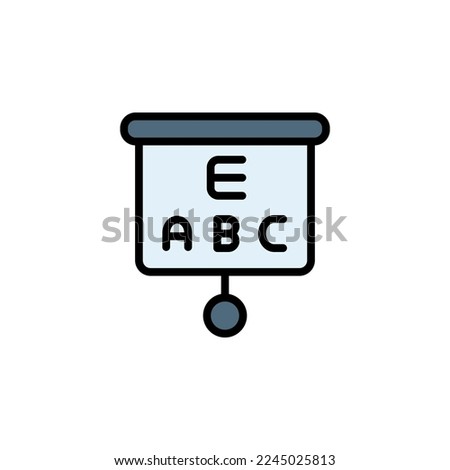 snellen chart vector icon. medicine icon color outline style. perfect use for logo, presentation, website, and more. simple modern icon design filled line style