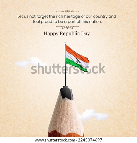 Happy Education Republic Day and Independence Day of india  Royalty-Free Stock Photo #2245074697