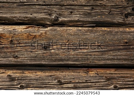old rustic wooden planks eaten by caries