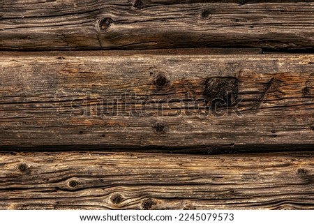 old rustic wooden planks eaten by caries