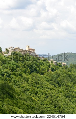 Morro Reatino (Rieti, Lazio, Italy), historic village: panoramic view on the valley