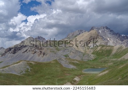 Scenic Alpine landscape in Maira valley, Italian Cottian Alps, Piedmont region