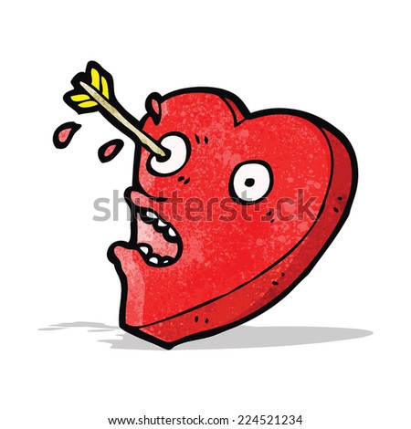 love heart cartoon character