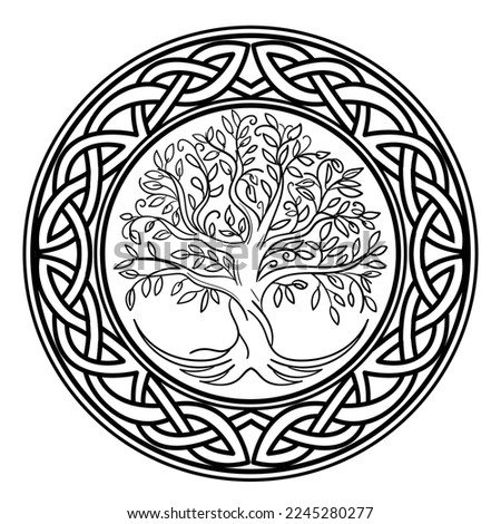 Tree of Life Pendant, Yggdrasil vector	
 Royalty-Free Stock Photo #2245280277