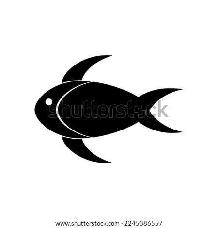 Fish Icon vector illustration on white background..eps