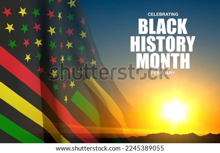 Background for Black History Month celebrating. February 1. EPS10 vector