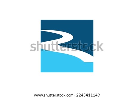 River creek logo design, Vector design concept