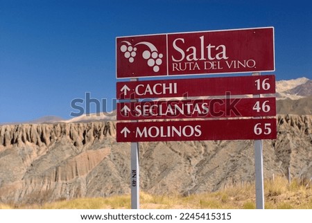 Ruta del Vino, Payogasta, Province of Salta, Argentina, South America Royalty-Free Stock Photo #2245415315