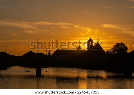Summer sunset in Wroclaw Poland