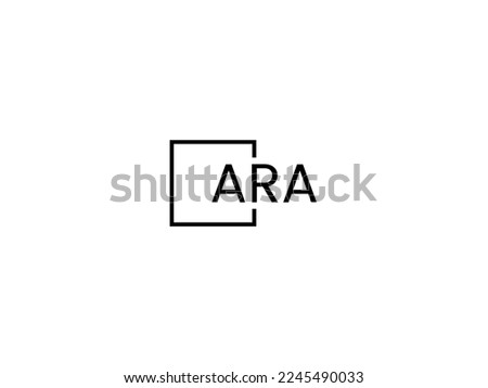 ARA Letter Initial Logo Design Vector Illustration Royalty-Free Stock Photo #2245490033
