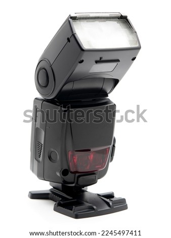 Camera flash light isolated on white background