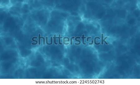 Water Caustic Background. Seamless cyclic 3D animation of blue water surface in pool. Animated texture of water surface. Transparent  with refraction of sunlight and reflections on water surface.