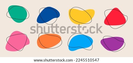 Organic abstract fluid shapes set. Colorful vector illustration 
 Royalty-Free Stock Photo #2245510547