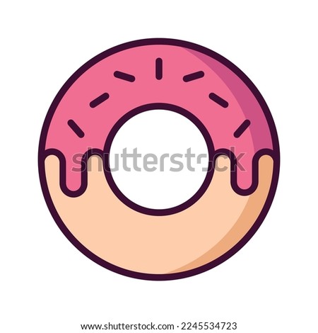 Doughnut Icon Vector Design Template