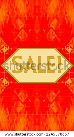 An abstract golden texture sale sign background image.