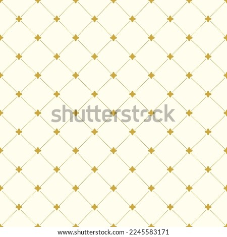 Geometric golden dotted vector pattern. Seamless abstract modern texture for wallpapers and backgrounds