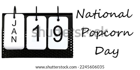 National Popcorn Day - January 19 - USA Holiday