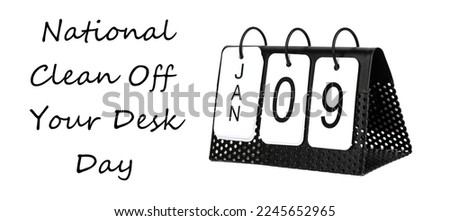 National Clean Off Your Desk Day - January 9 - USA Holiday Royalty-Free Stock Photo #2245652965