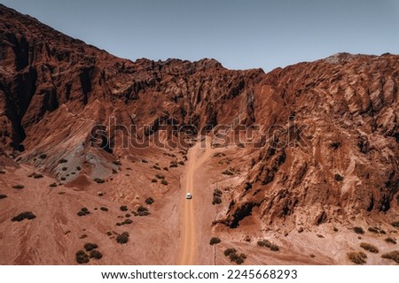 Rainbow Valley red rocks in San Pedro de Atacama Desert Chile