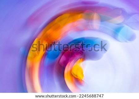 splash of rainbow blurred hearts and colors in abstract background Royalty-Free Stock Photo #2245688747
