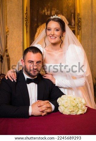 groom and bride in wedding day