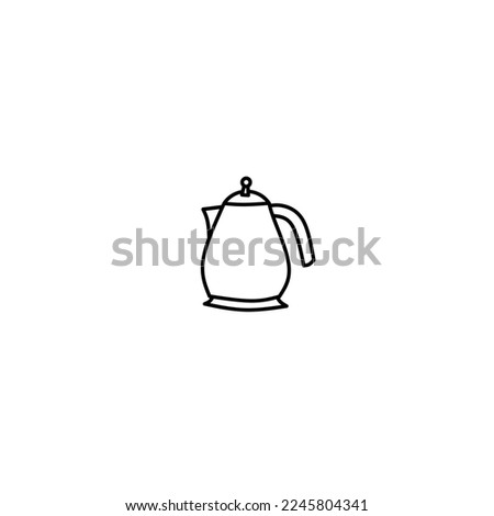 illustration vector graphic of teapot  line art perfect for logos, icons, designs, posters, flyers, advertisements, and drawing books 