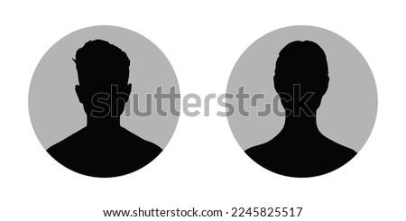 Man and woman silhouette vector icons set