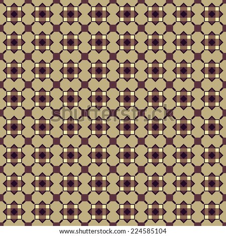 Seamless brown vintage palette mosaic pattern