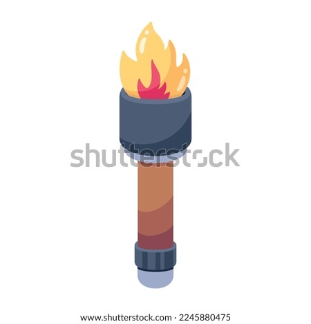 A scalable flat vector of flame torch 