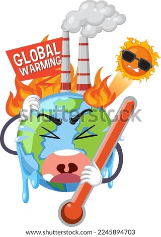 Global warming vector concept illustration