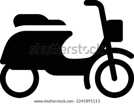 scooter  Vector illustration on a transparent background. Premium quality symmbols. Glyphs vector icons for concept and graphic design. 
