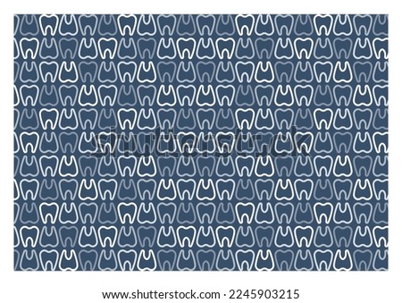 Dental tooth pattern background blue 