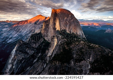 Half Dome Yosemite NP Royalty-Free Stock Photo #224595427