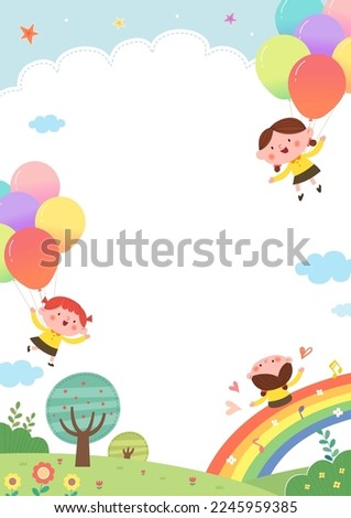 Templates for Kindergarten Teachers. illustration. Royalty-Free Stock Photo #2245959385