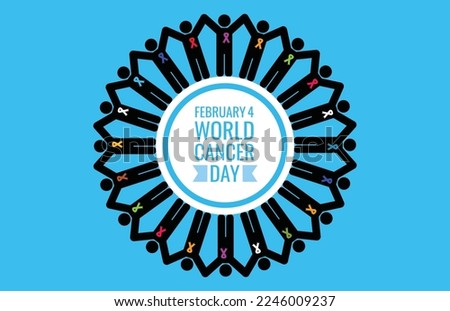 World Cancer Awareness Day - February 4th. Vector illustration.