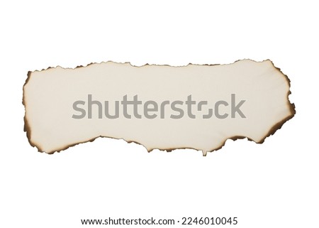 burn paper texture piece torn burned edge Royalty-Free Stock Photo #2246010045