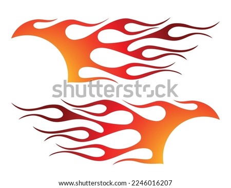 Tribal fire flame car tattoo motorcycle sticker race car decal vector art graphic vinyl car and motorbike decoration design