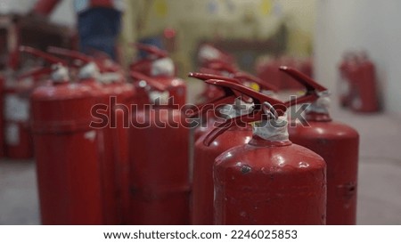 red fire tubes manufactured in the factory
